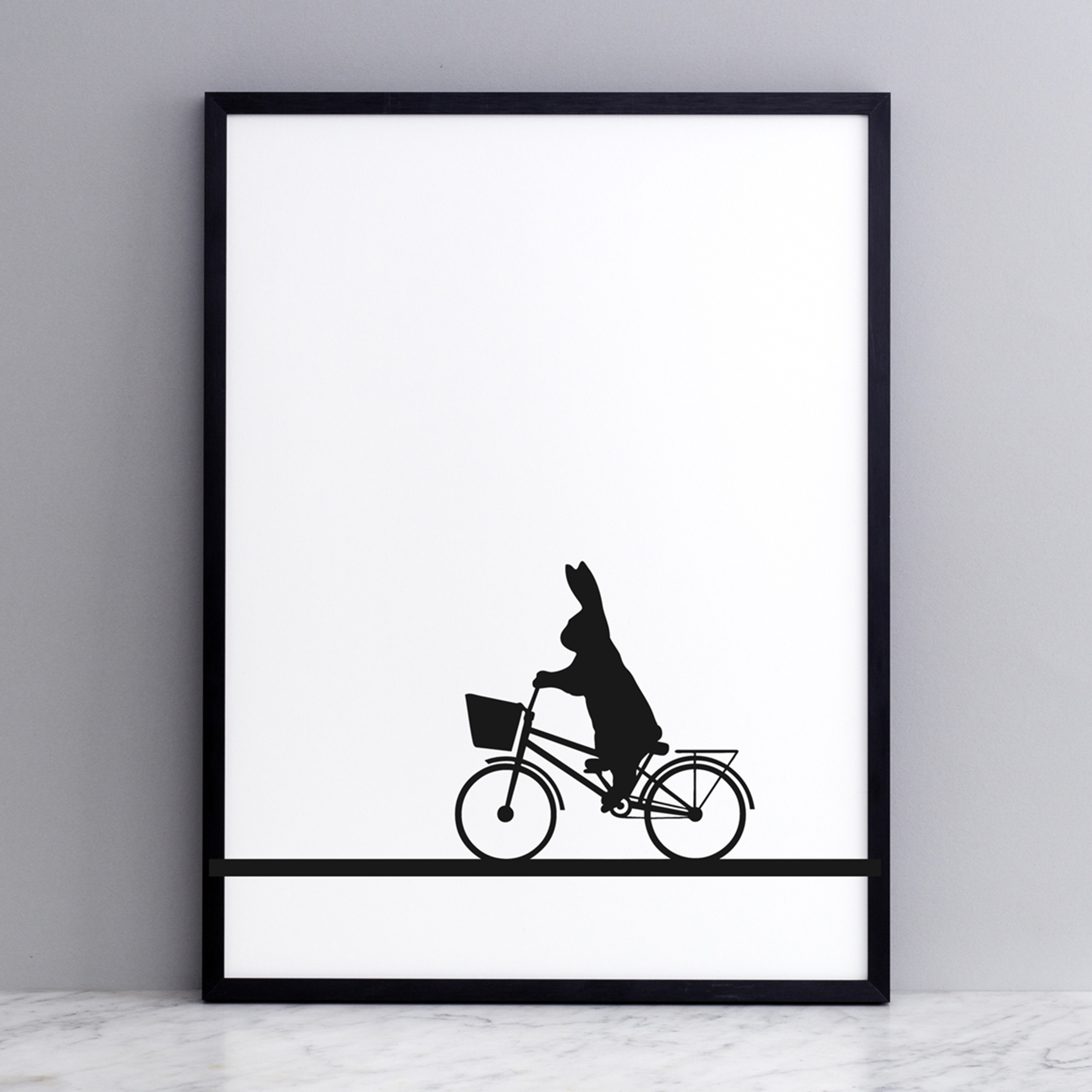 Bild "City Bike Rabbit" 30x40 cm