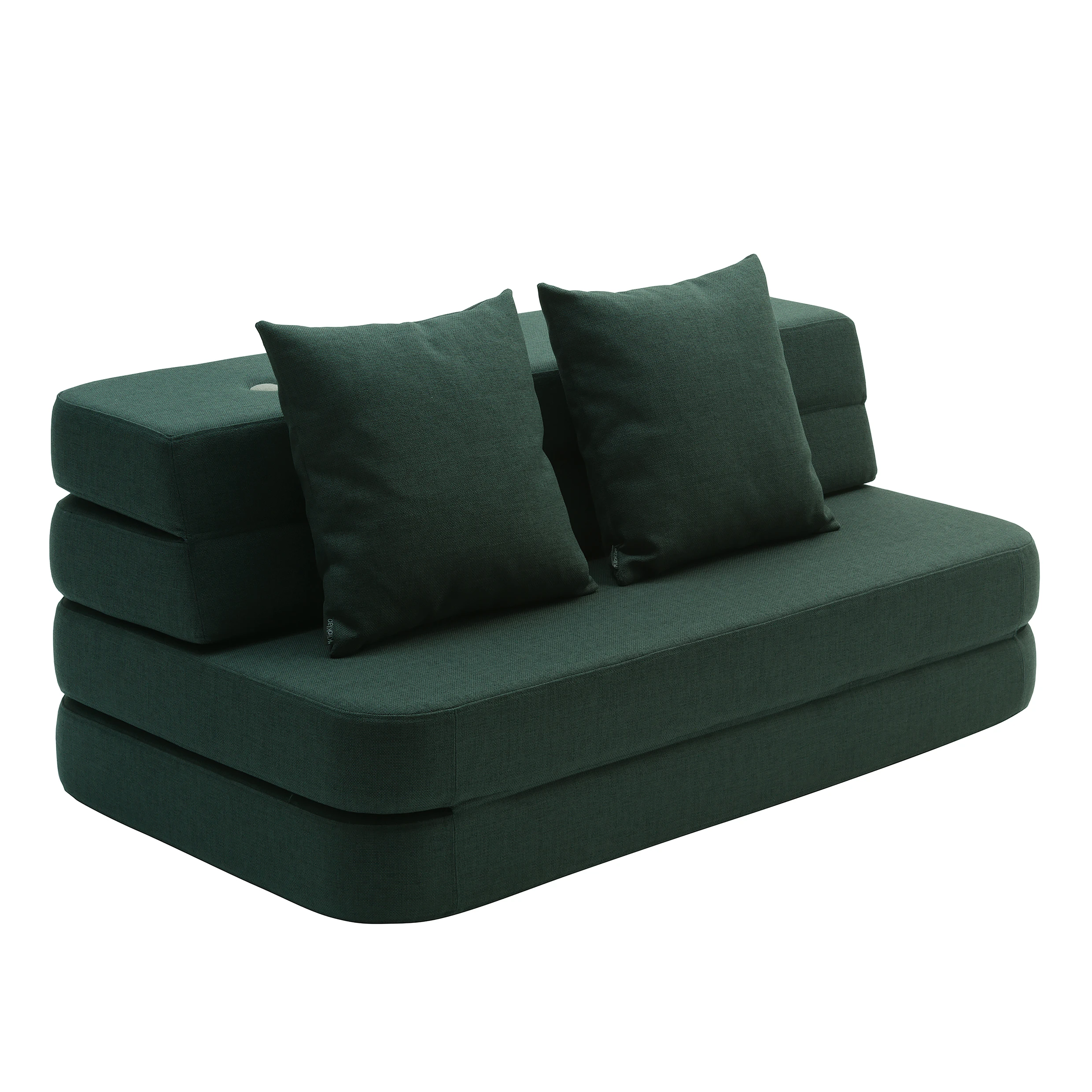 Klapp-Sofa "KK 3 Fold Sofa XL soft" (140 cm) - Deep Green / Light Green