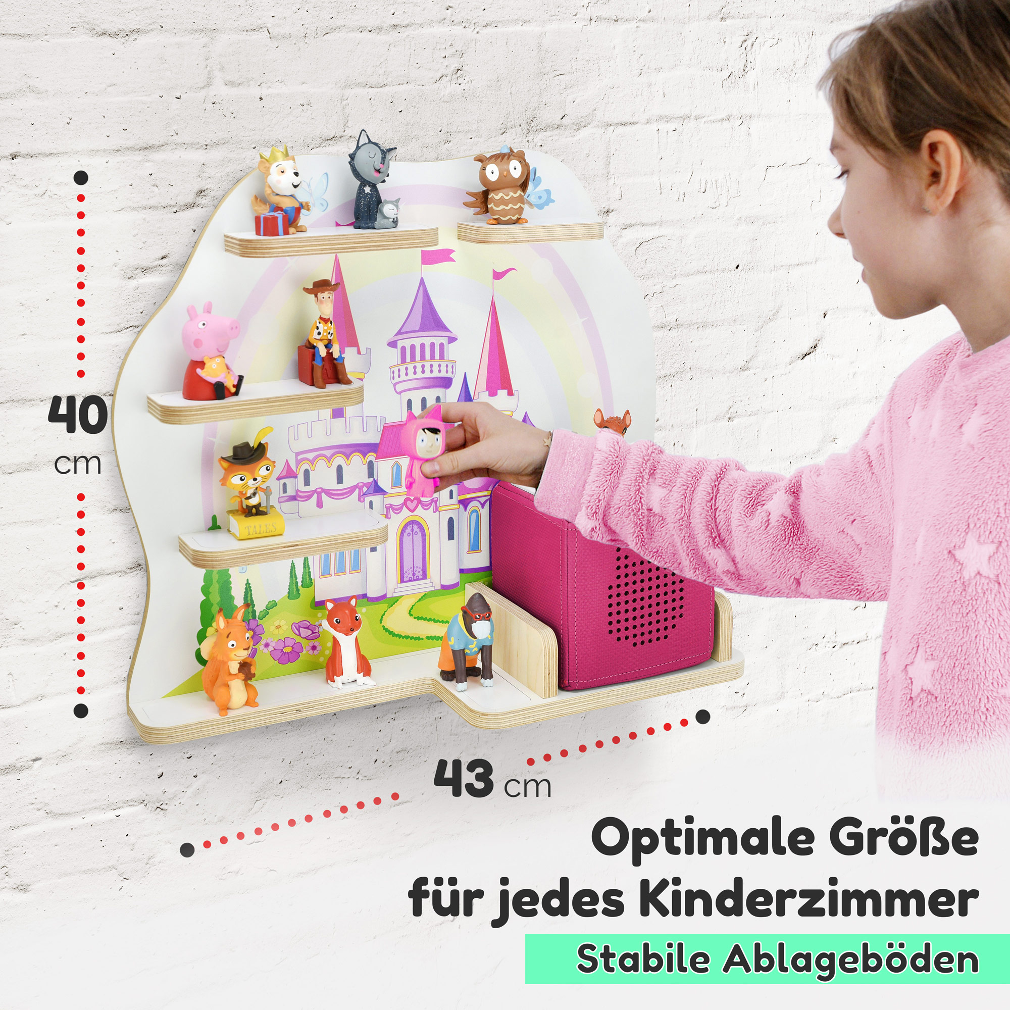 Regal für Tonies, 'Märchenschloss', mittel