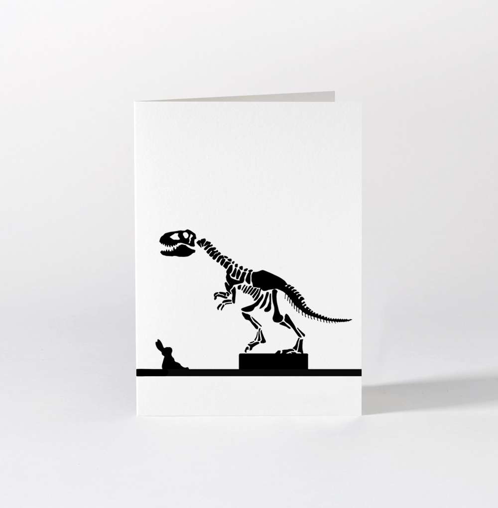 Grußkarte "Dinosaur Rabbit"