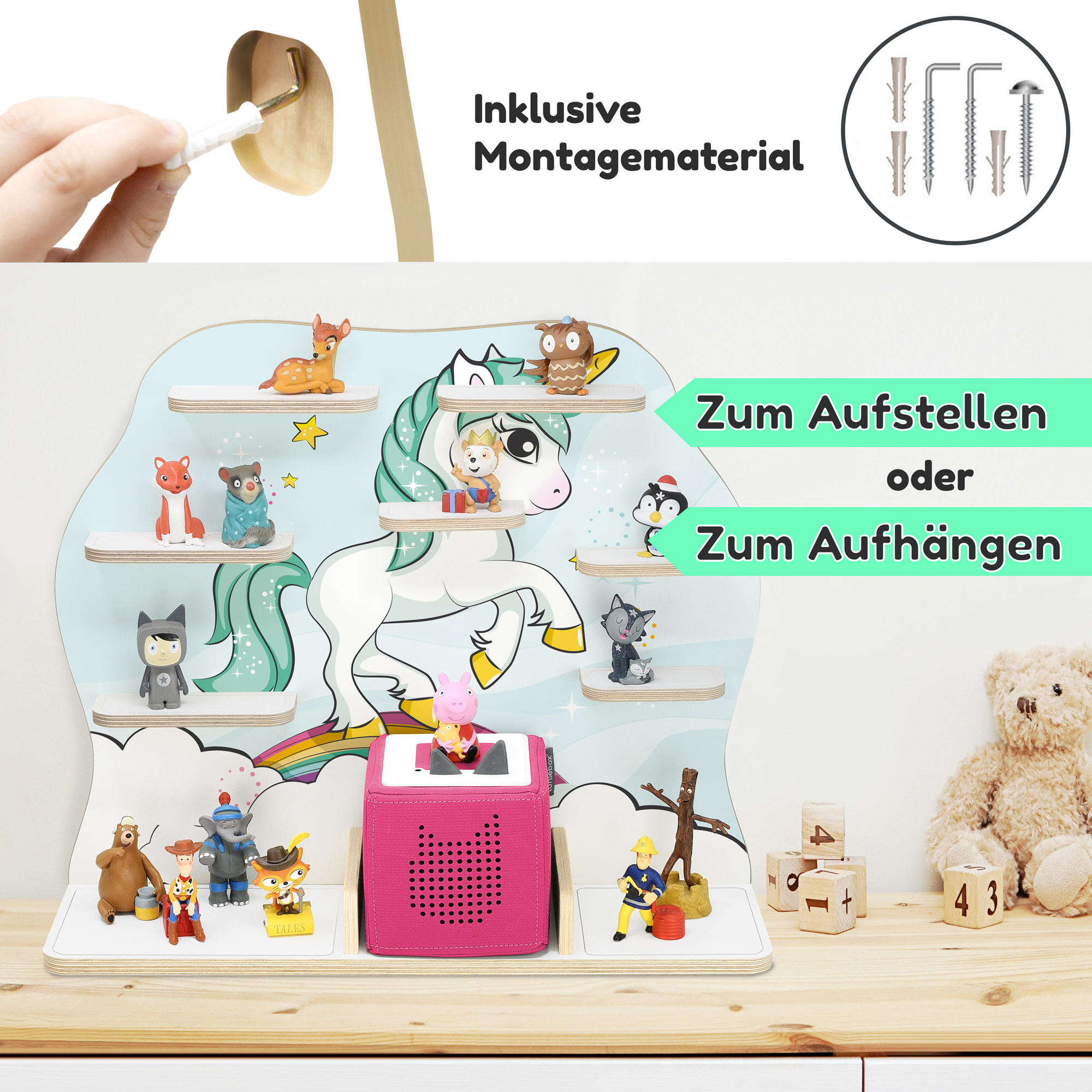 Regal für Tonies, 'Einhorn', groß
