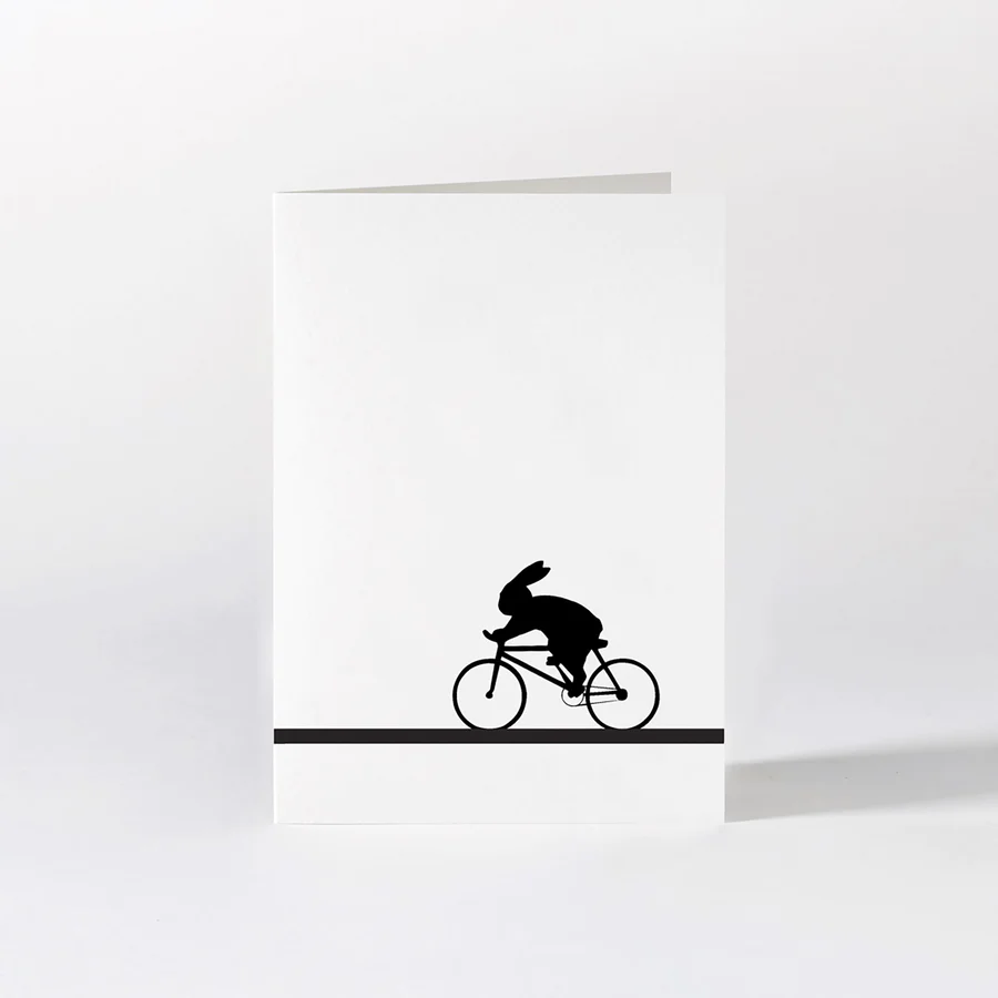 Grußkarte "Racing Bike Rabbit"