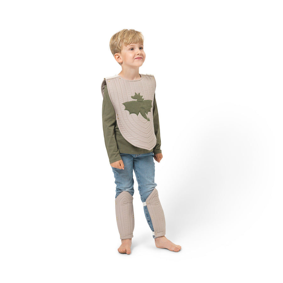 Kinder-Kostüm "Dress-up Knight Armour Set" - beige aus Biobaumwolle
