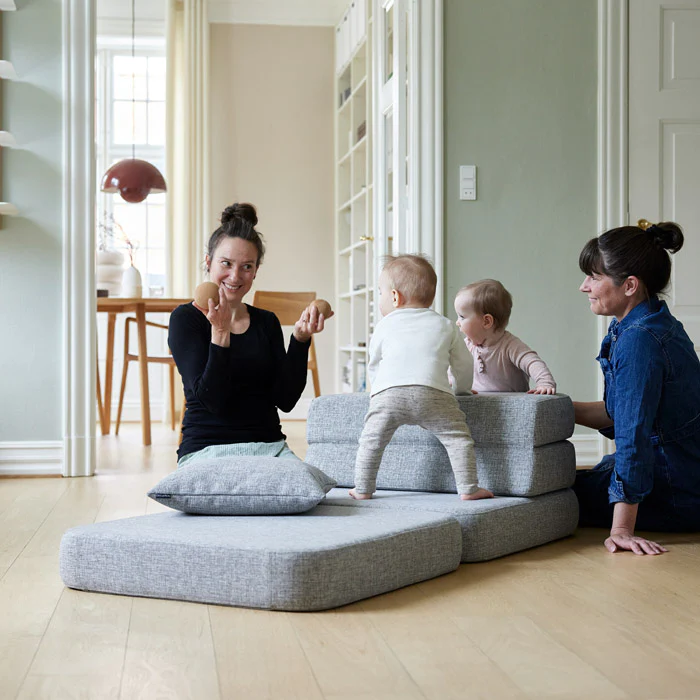 Klapp-Sofa "KK 3 Fold Sofa" Single Soft - Multi Grey/ Grey