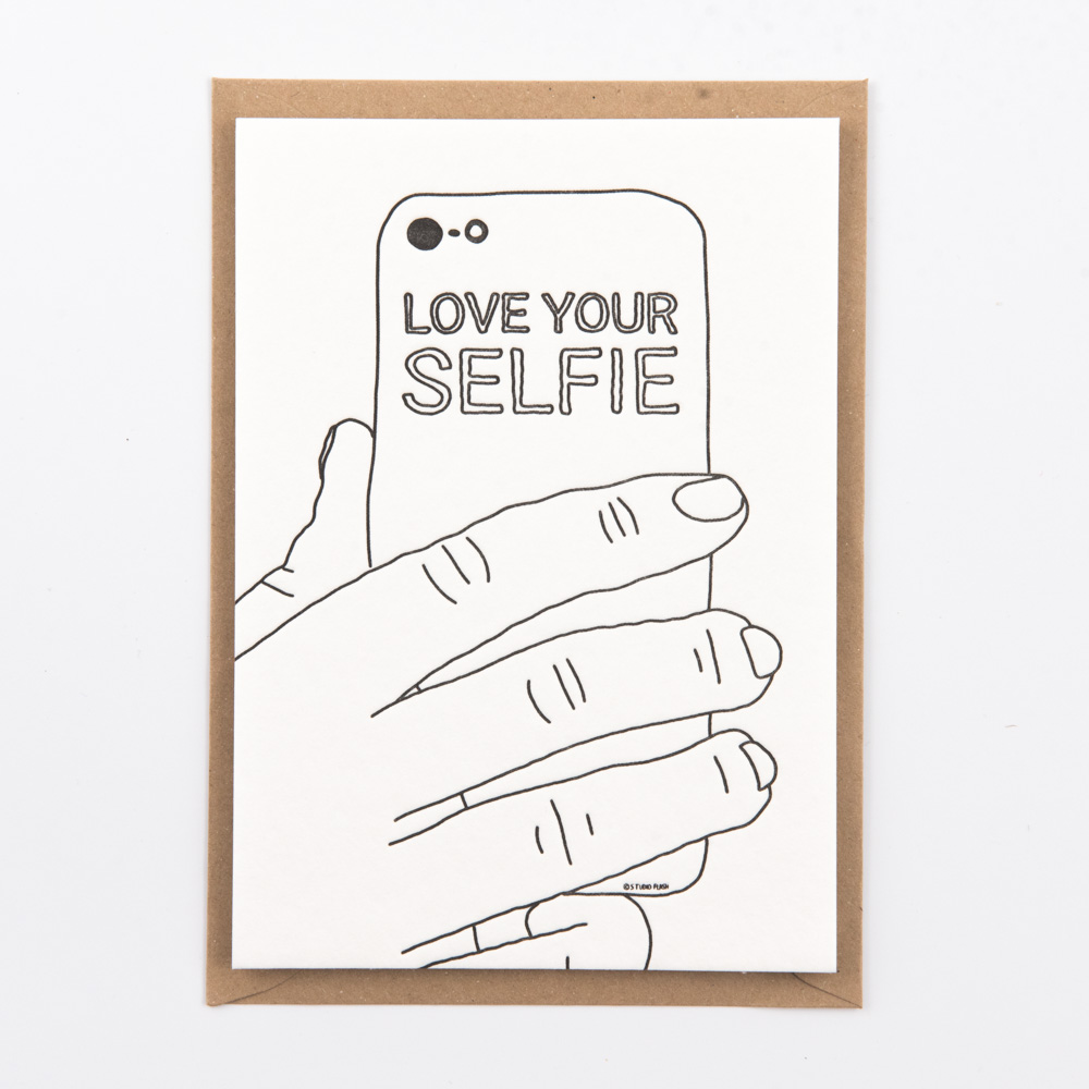 Grußkarte "love your selfie"