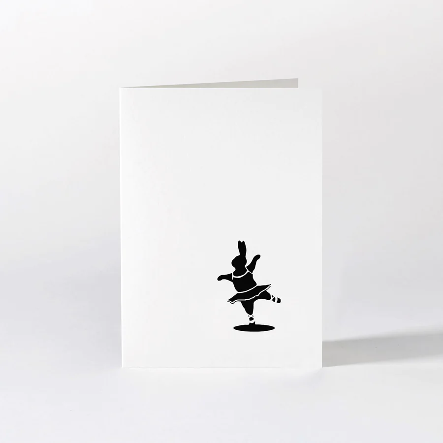 Grußkarte "Ballet Dancing Rabbit"