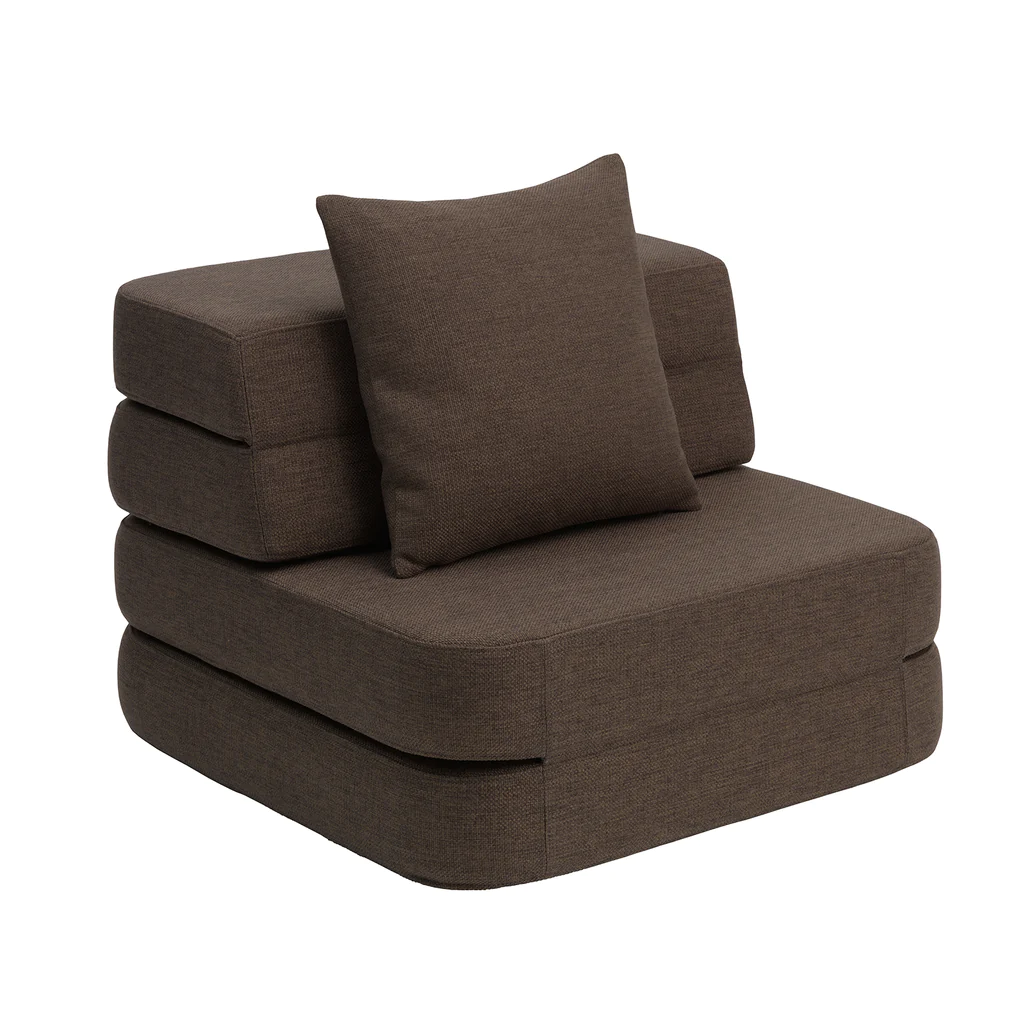 Klapp-Sofa "KK 3 Fold Sofa" Single - Brown/ Sand