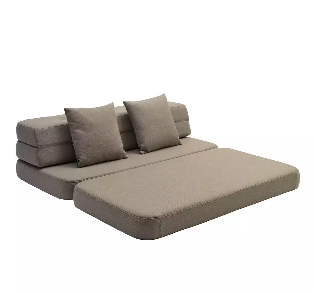 Klapp-Sofa "KK 3 Fold Sofa XL soft" (140 cm) - Sand / Sand