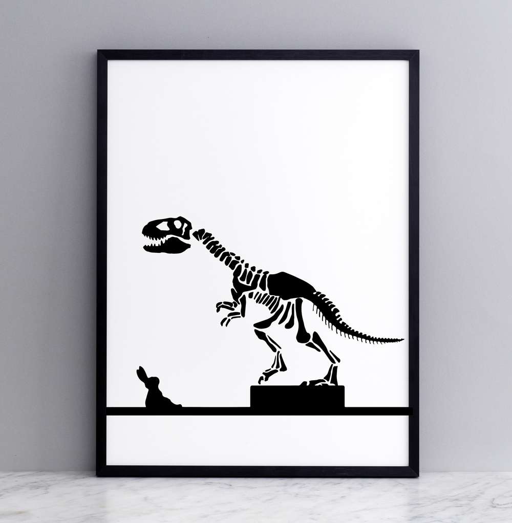 Bild "Dinosaur Rabbit" 30x40 cm