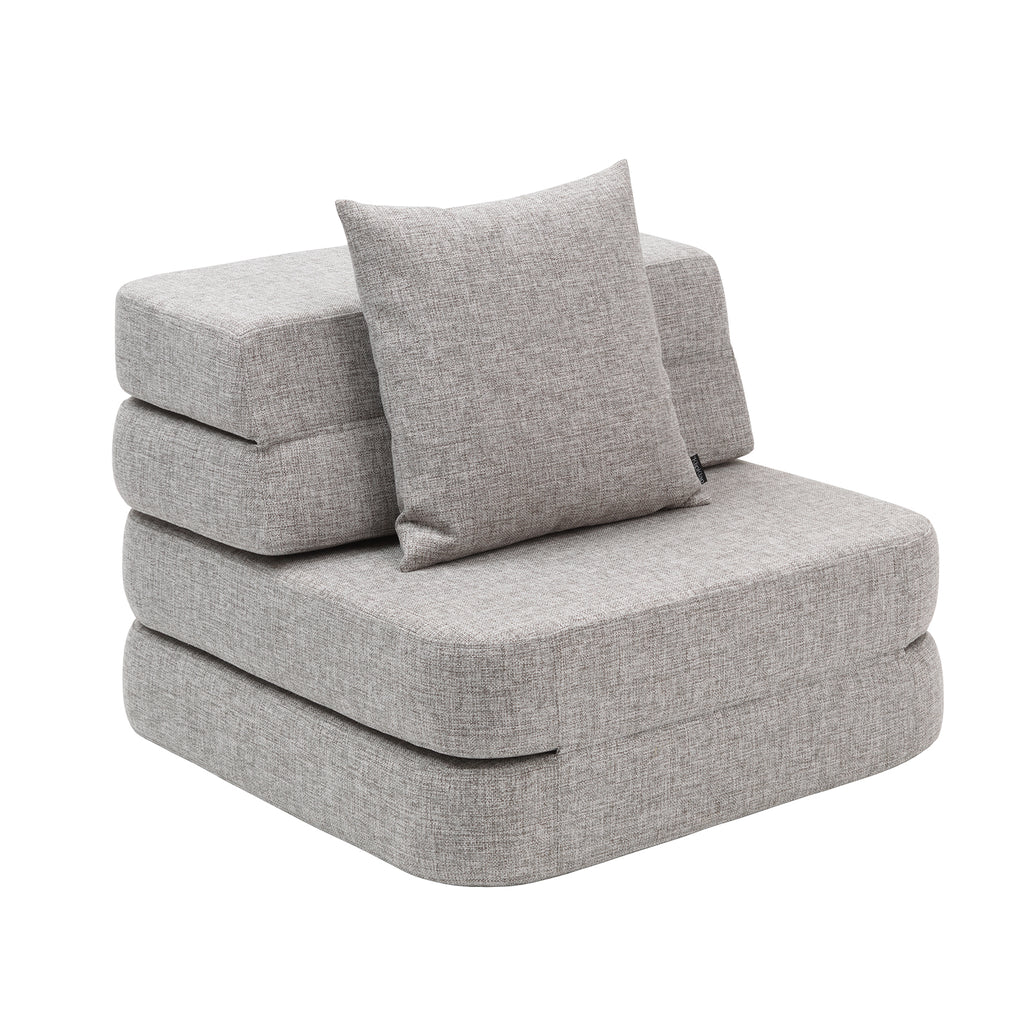 Klapp-Sofa "KK 3 Fold Sofa" Single Soft - Multi Grey/ Grey