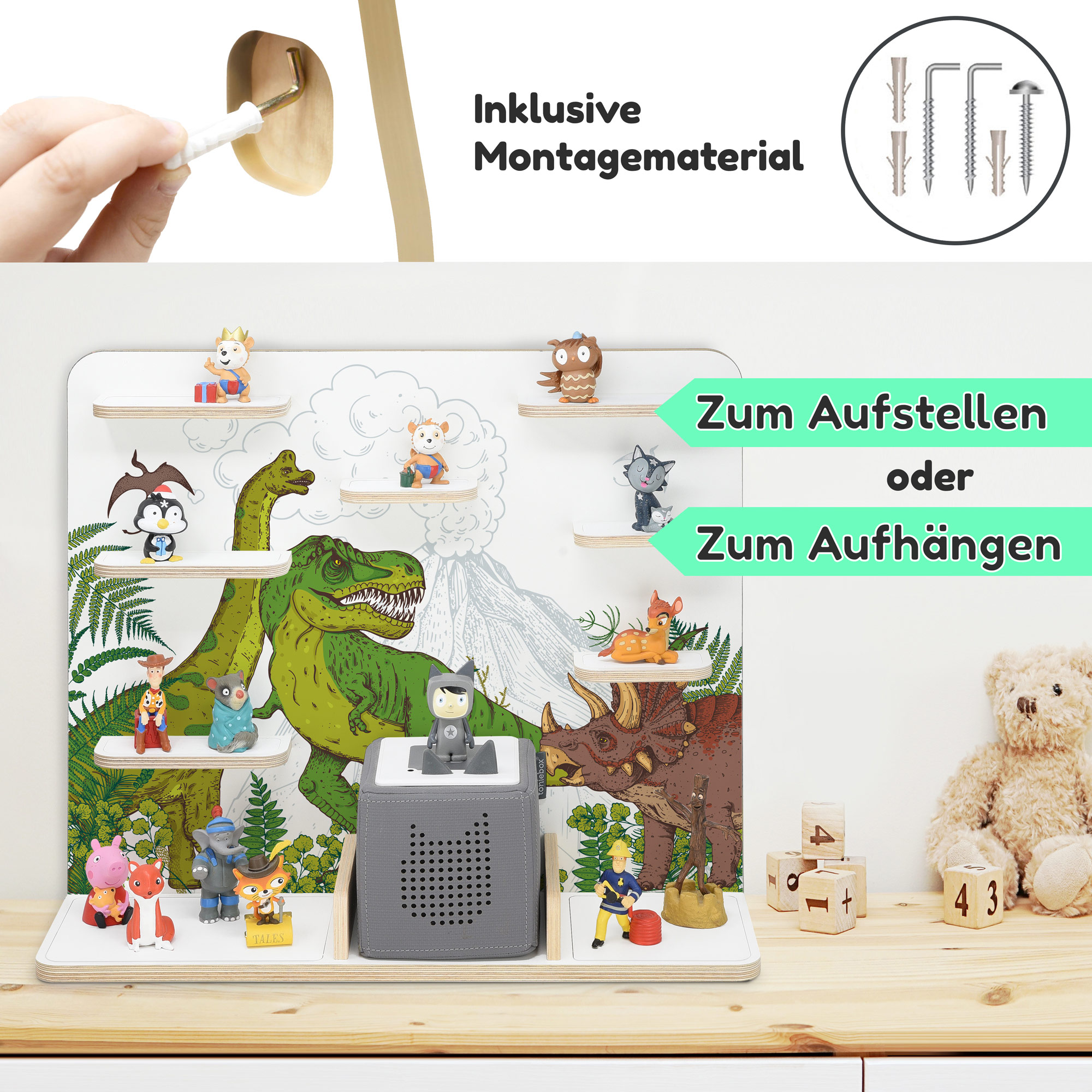 Regal für Tonies, 'Dinomania', groß