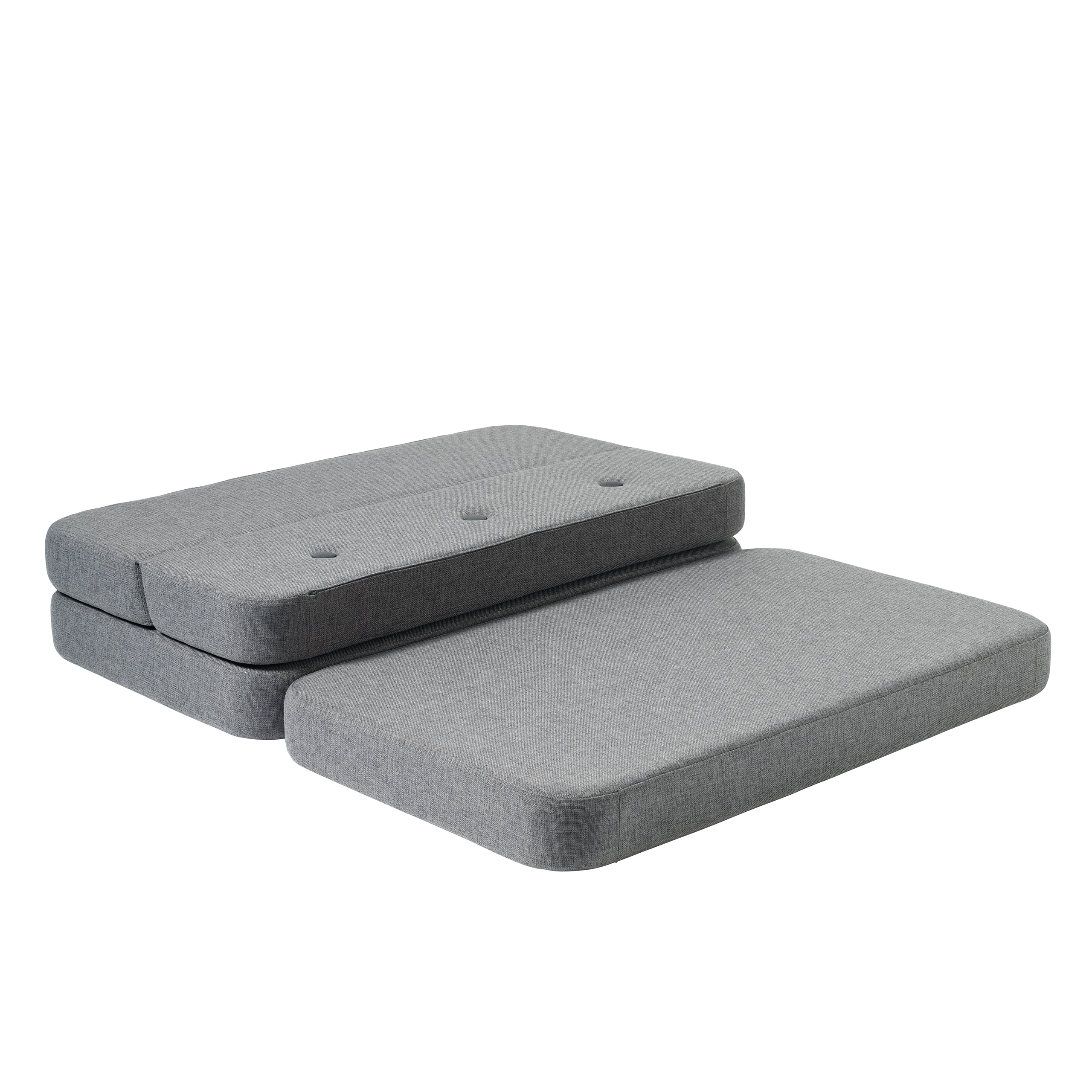 Klapp-Sofa "KK 3 Fold Sofa XL soft" (140 cm) - Blue Grey / Grey