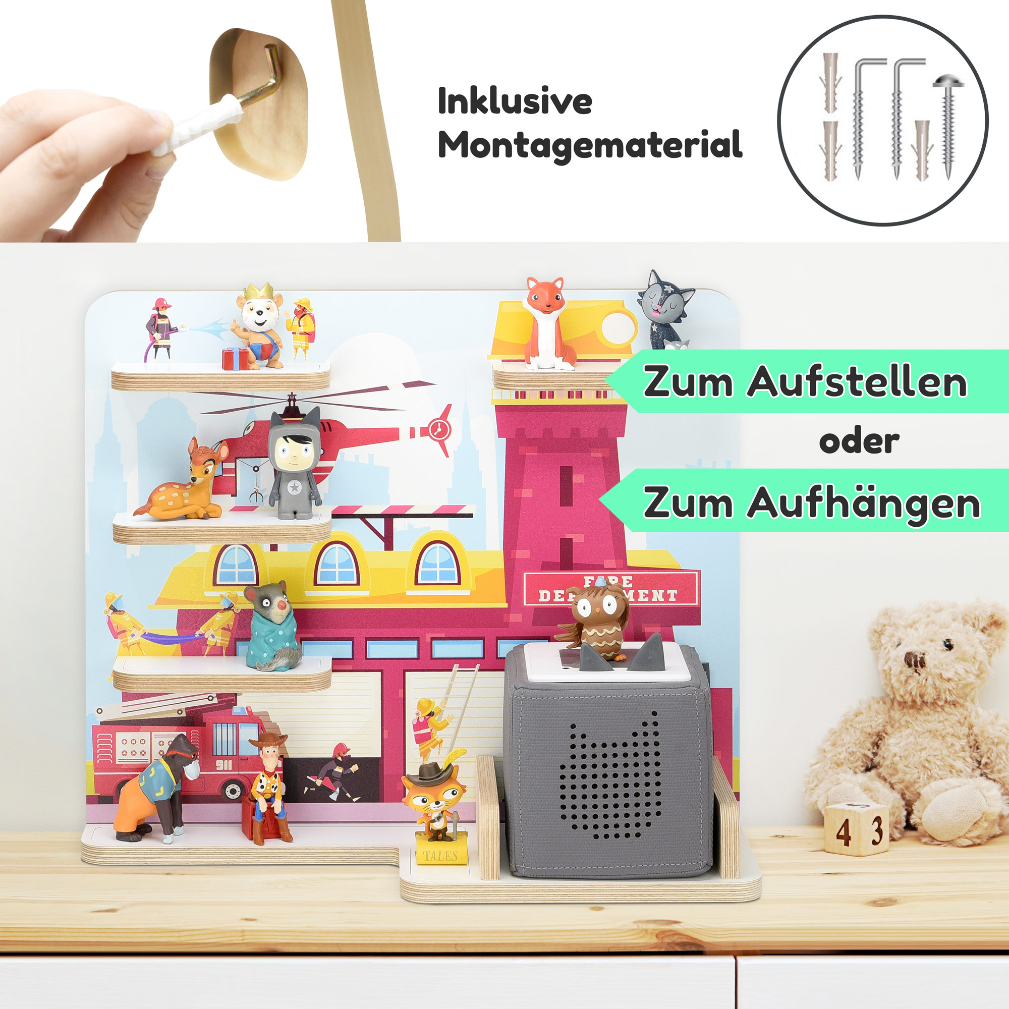 Regal für Tonies, 'Feuerwehr', mittel