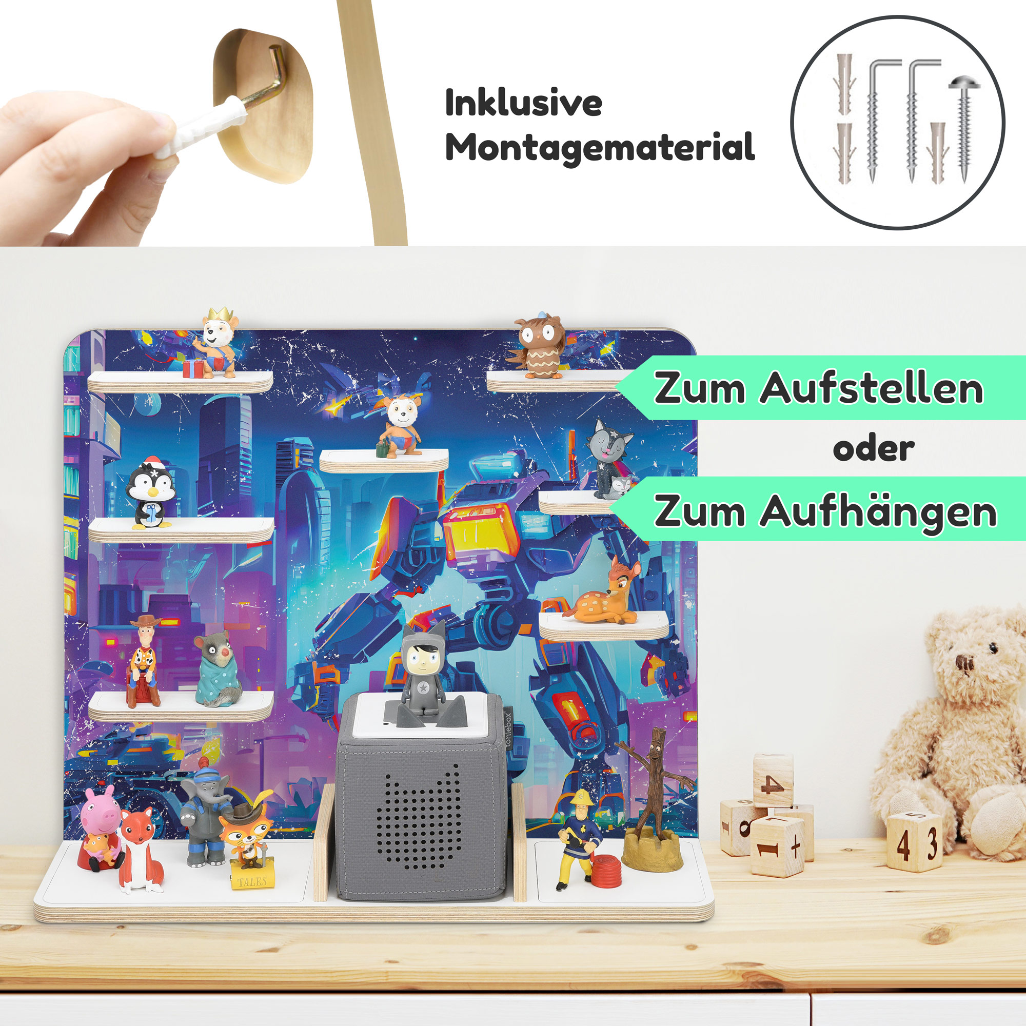 Regal für Tonies, 'Robots', groß