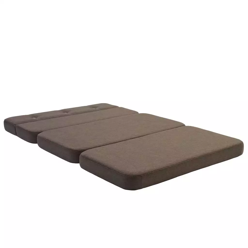 Klapp-Sofa "KK 3 Fold Sofa XL soft" (140 cm) - Brown / Sand