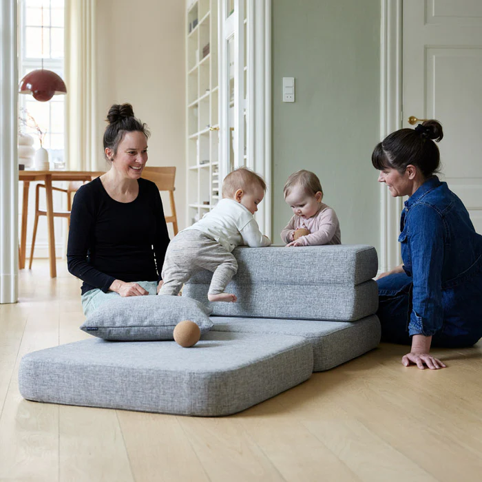 Klapp-Sofa "KK 3 Fold Sofa" Single Soft - Multi Grey/ Grey