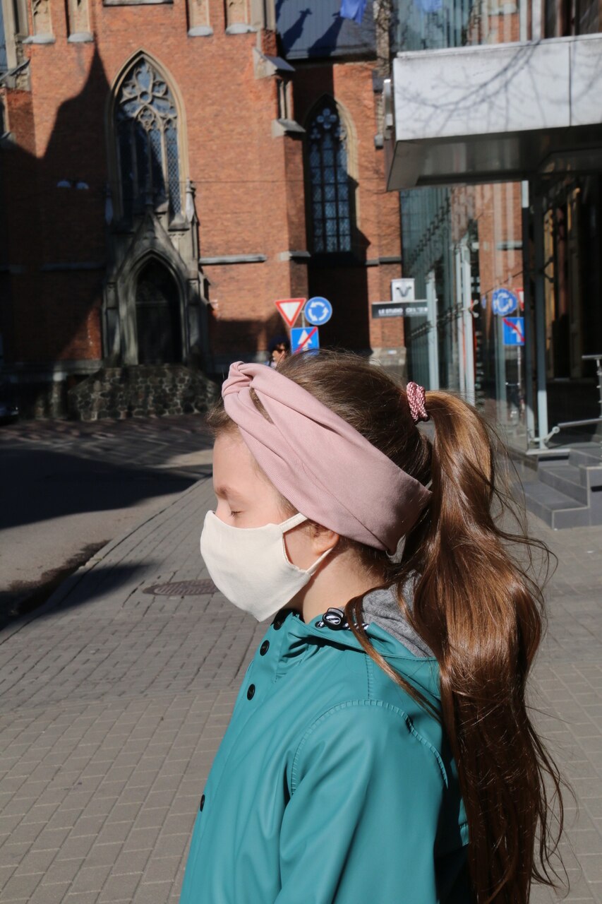 Mund- & Nasenmaske für Kinder "ivory"