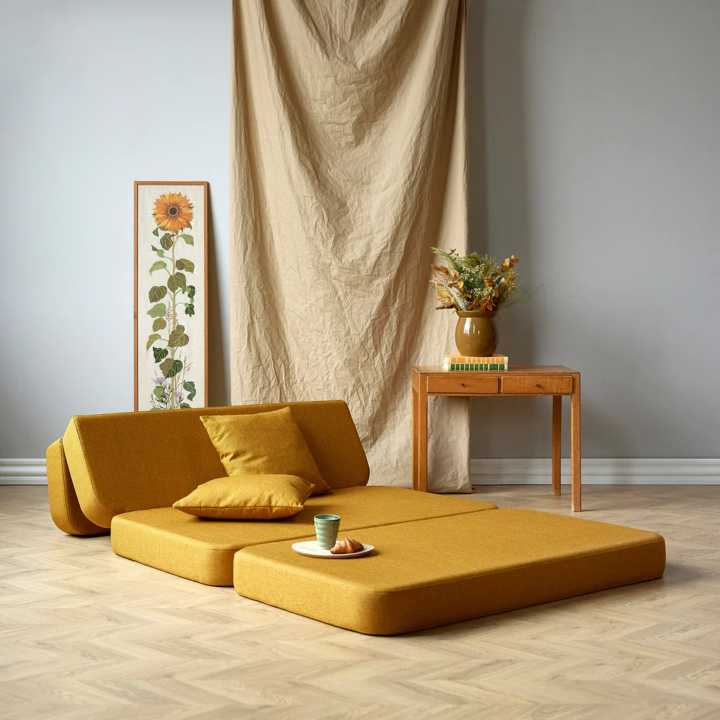 Klapp-Sofa "KK 3 Fold Sofa" (120 cm) - Mustard