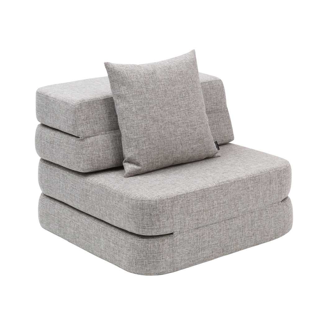 Klapp-Sofa "KK 3 Fold Sofa" Single - Multi Grey/ Grey
