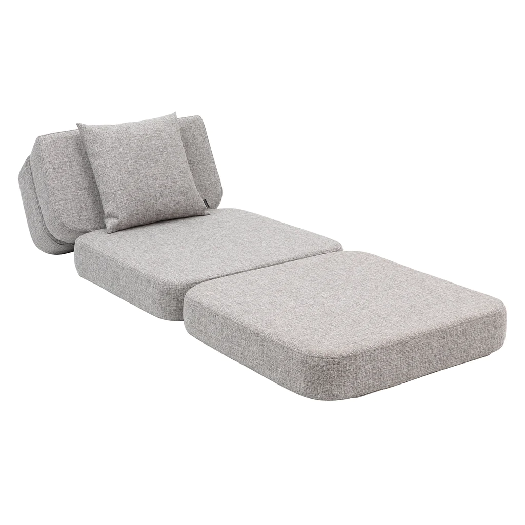 Klapp-Sofa "KK 3 Fold Sofa" Single Soft - Multi Grey/ Grey
