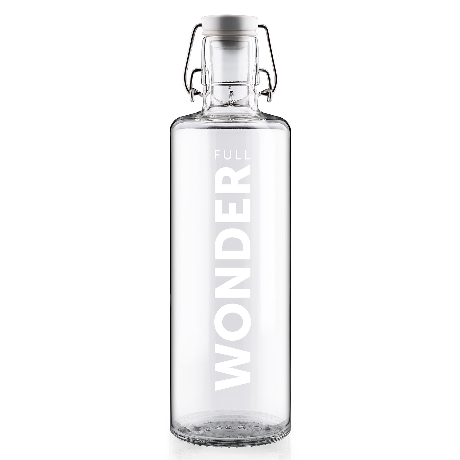Trinkflasche aus Glas 1l Wonder Full
