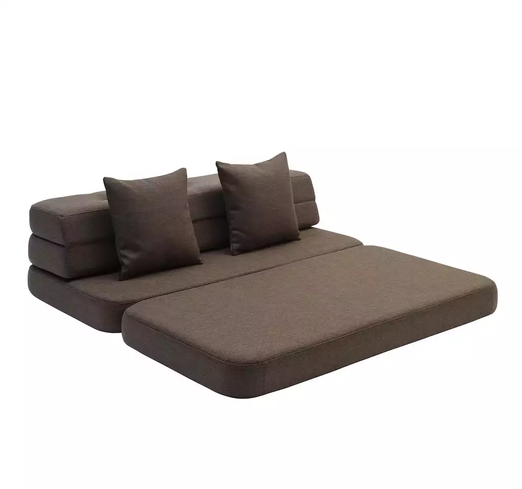 Klapp-Sofa "KK 3 Fold Sofa XL soft" (140 cm) - Brown / Sand
