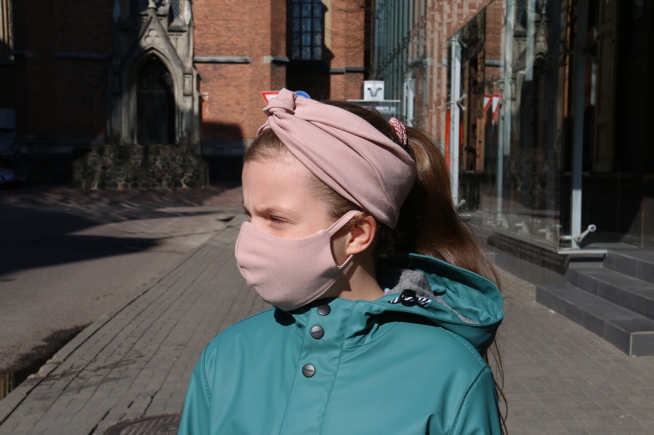Mund- & Nasenmaske für Kinder "rosa"