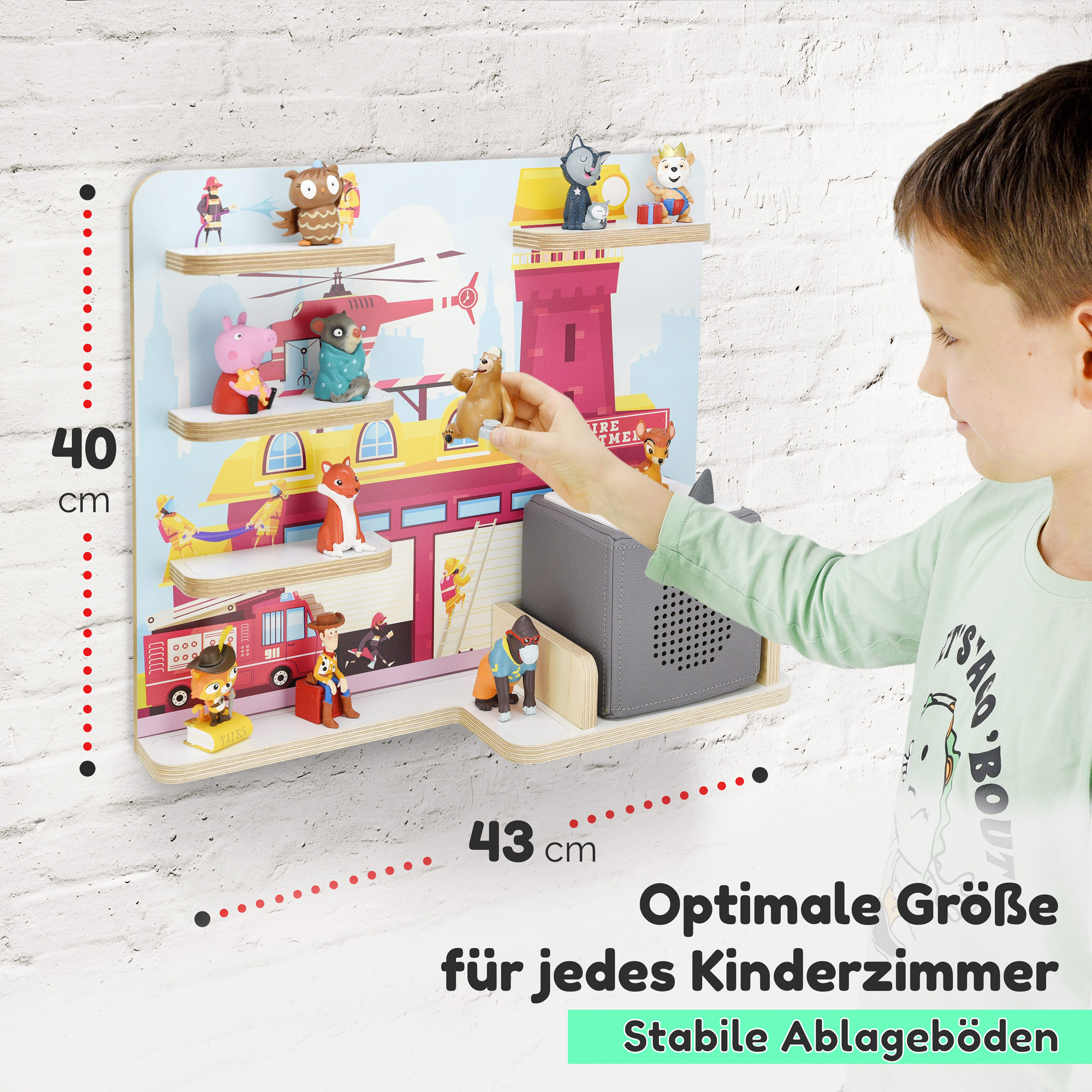 Regal für Tonies, 'Feuerwehr', mittel