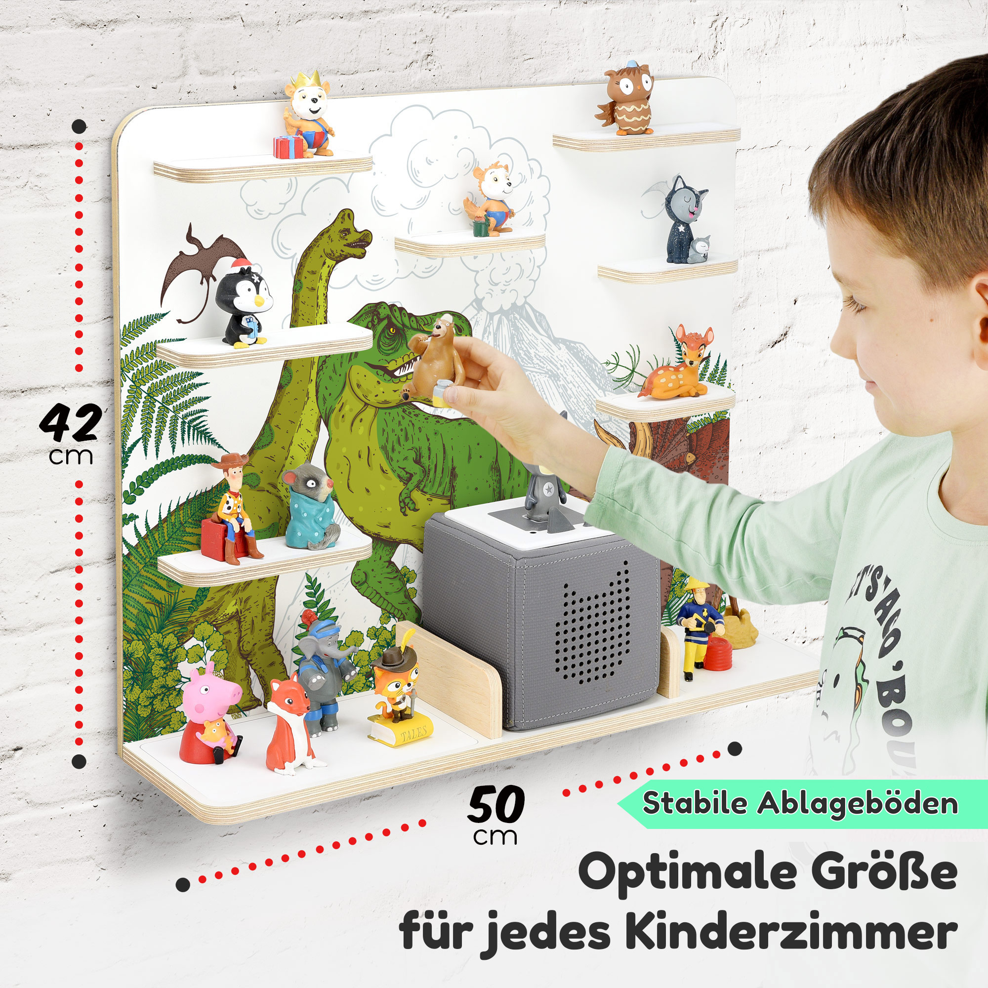 Regal für Tonies, 'Dinomania', groß