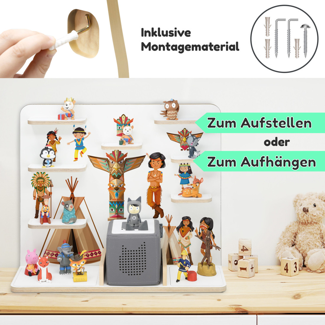 Regal für Tonies, 'Indianer', groß