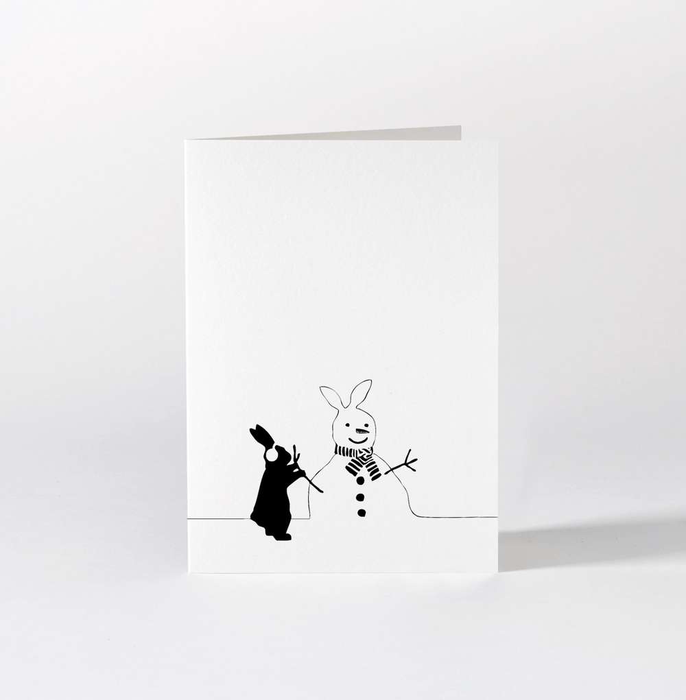 Grußkarte "Snowman Rabbit"