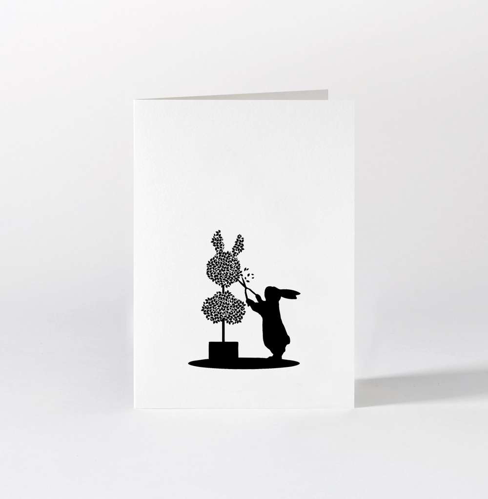 Grußkarte "Topiary Rabbit"