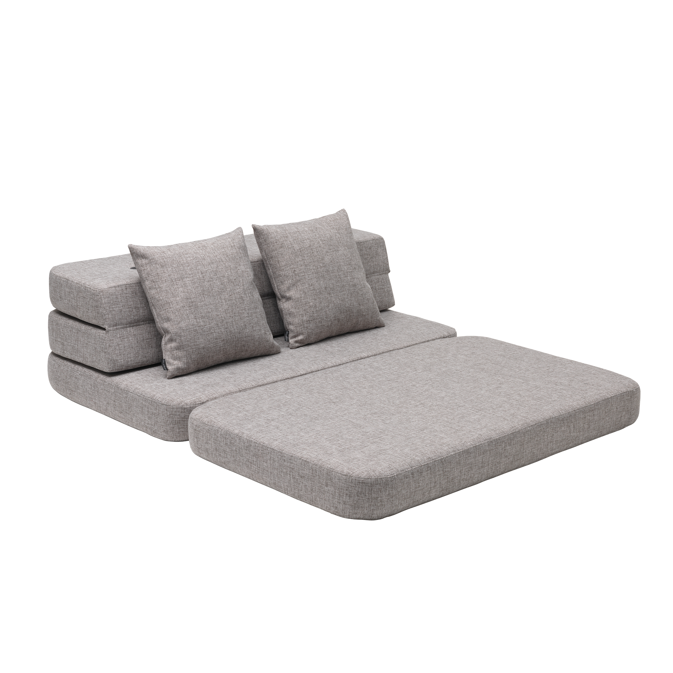 Klapp-Sofa "KK 3 Fold Sofa XL soft" (140 cm) - Multi Grey / Grey