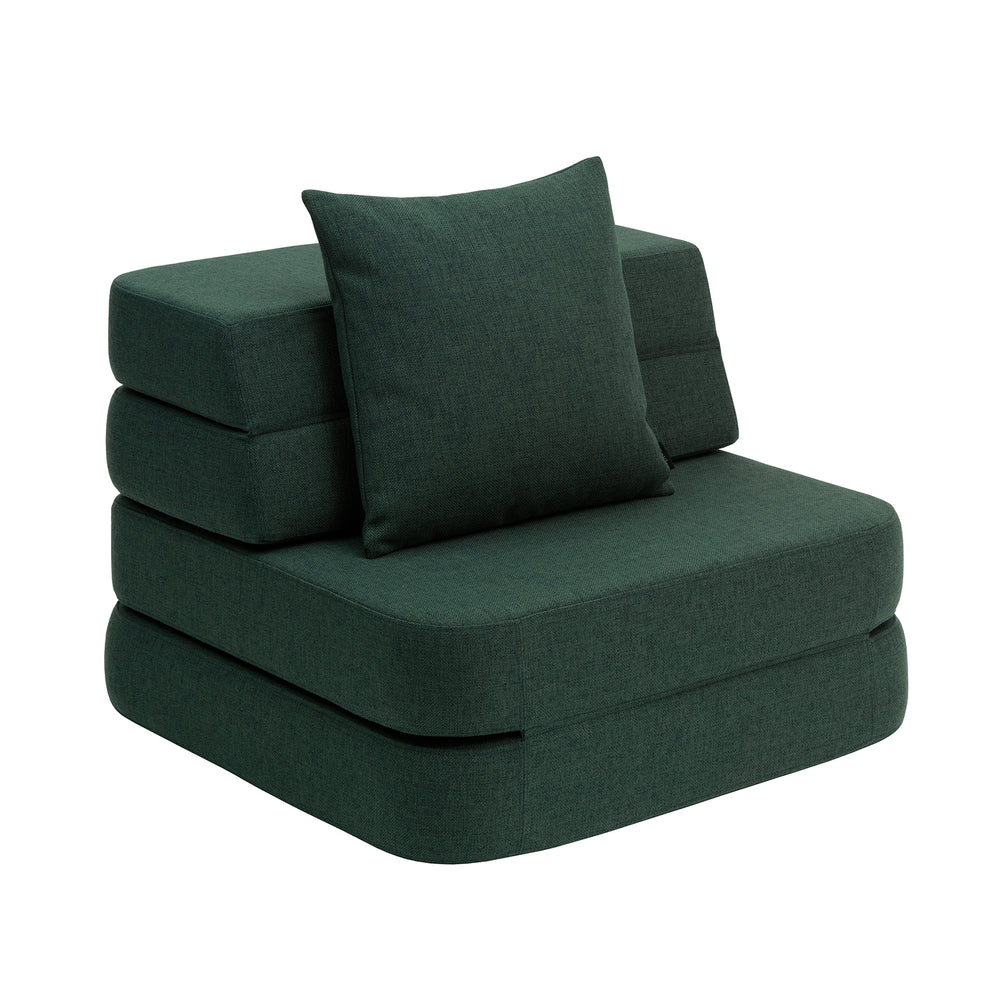 Klapp-Sofa "KK 3 Fold Sofa" Single Soft -Deep Green/ Light Green